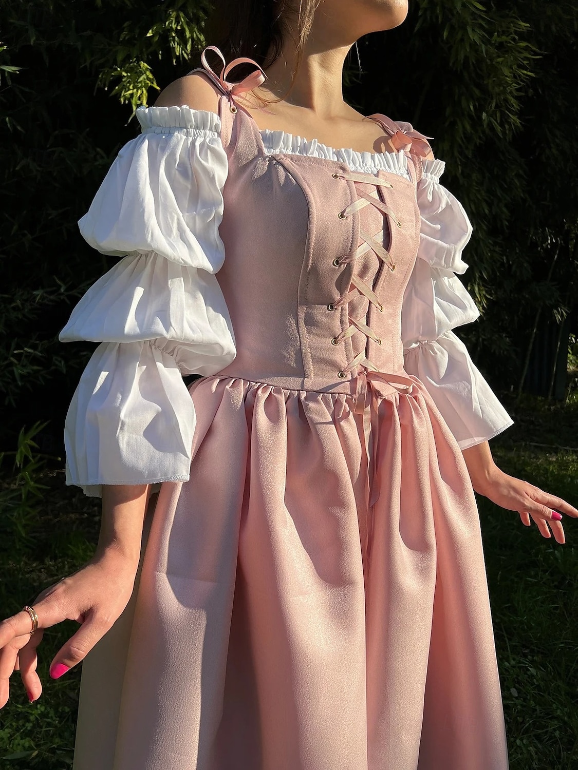 Retro Středověké Renesanční Šaty Plesové šaty Princeznovské Elfí Maškarní kostým Dámské Keltské Fantazie Královský předvečer Všech svatých Karneval Výkon Párty LARP Dospělé Šaty 2025 - $128.99 –P4