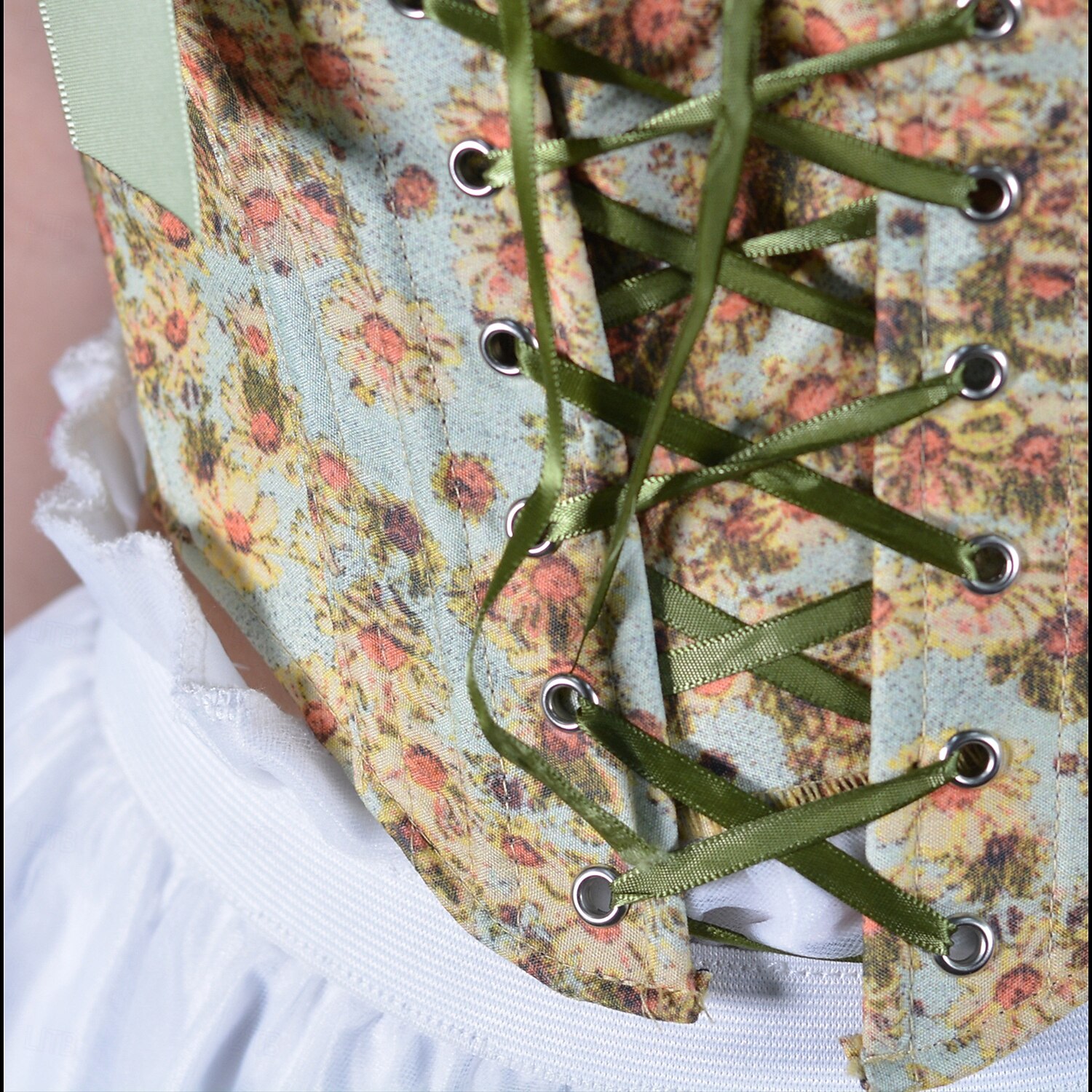 Retro Vintage Rococo Medieval Corset Vest Bustier Viking Celtic Knight Elven Lace up Floral Fancy Dress Women's Celtic Fantasy Halloween Carnival Performance Party LARP Adults' Corset 2025 - $37.99 –P9