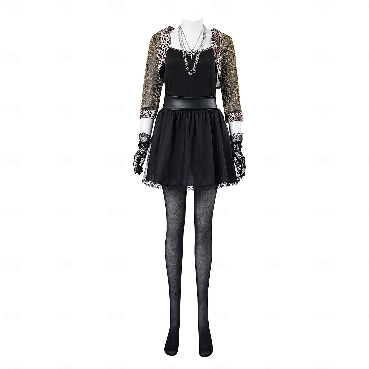 Retro / vintage 80-talet fint Cosplay-kostym Kläder Tutu Popstjärna Rocker Maskeradkläder Dam Maskerad Fest Prideparad Pride månad Vuxna Kjol Handskar Strumpor 2025 - $47.99 –P1