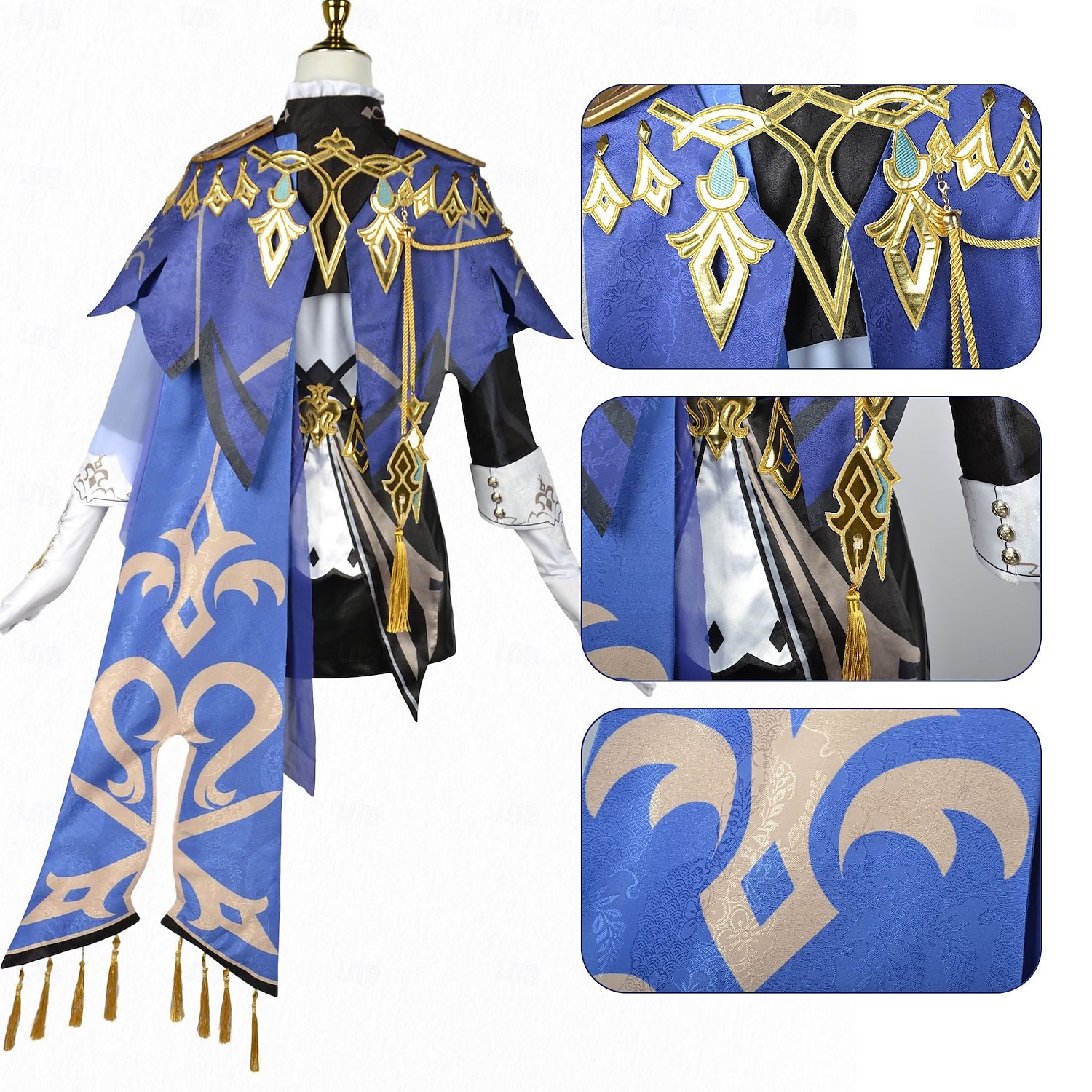 Genshinin vaikutus Clorinde Anime Cosplay-Asut Asut Cosplay-puvut Videopelien puvut Halloween Karnevaali Juhla Comic Con Asu Käyttötarkoitus Naisten Aikuisten 2025 - $123.99 –P3
