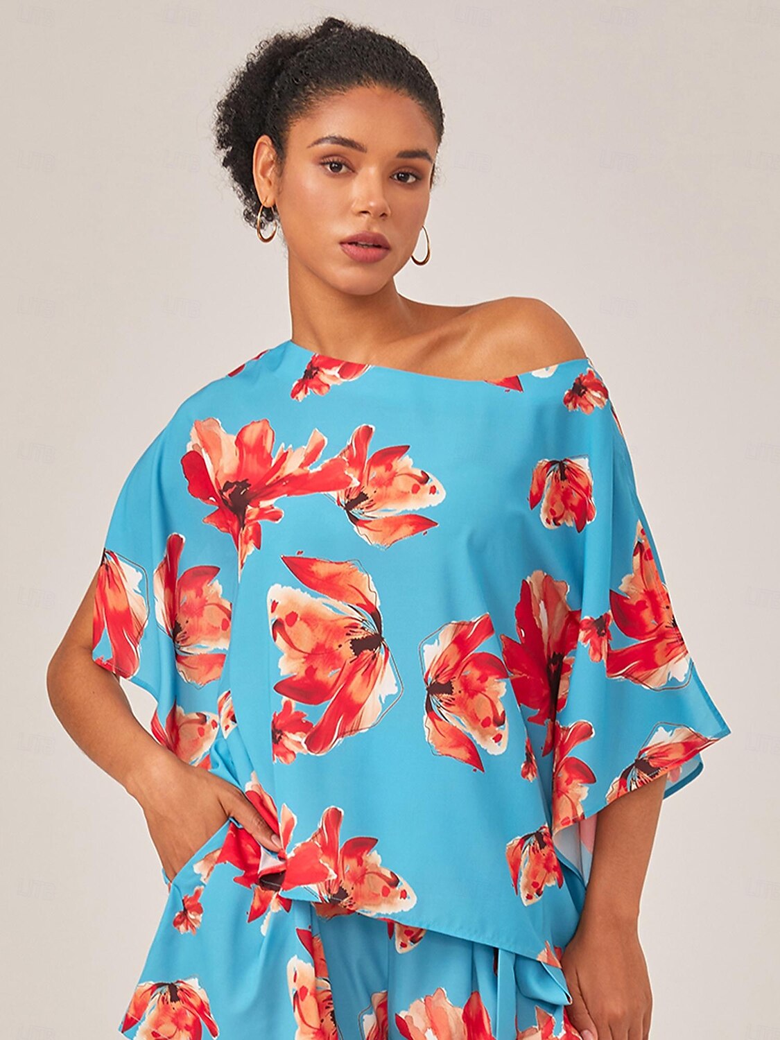 camicia a maniche corte in raso del 2025 a $10.59 –P6