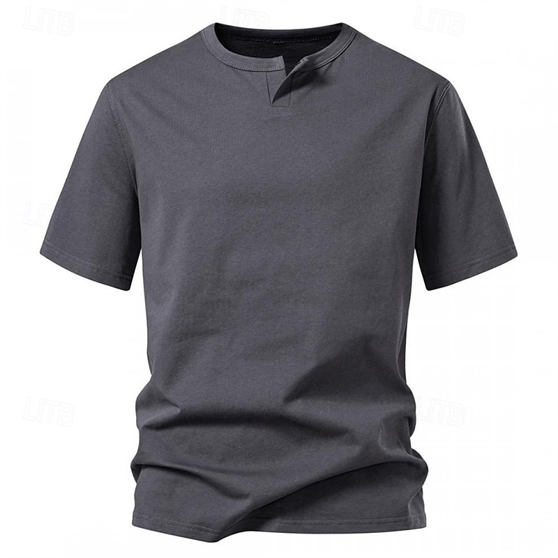 Herr T-shirt T-shirts Kortärmad tröja T-tröja Kortärmad V-slits Sommar Slät Mode Designer Grundläggande Klassisk Semester Gata Utekväll Svart Vit Ljusgrå Topp t-shirt för män 2025 - $29.99 –P11
