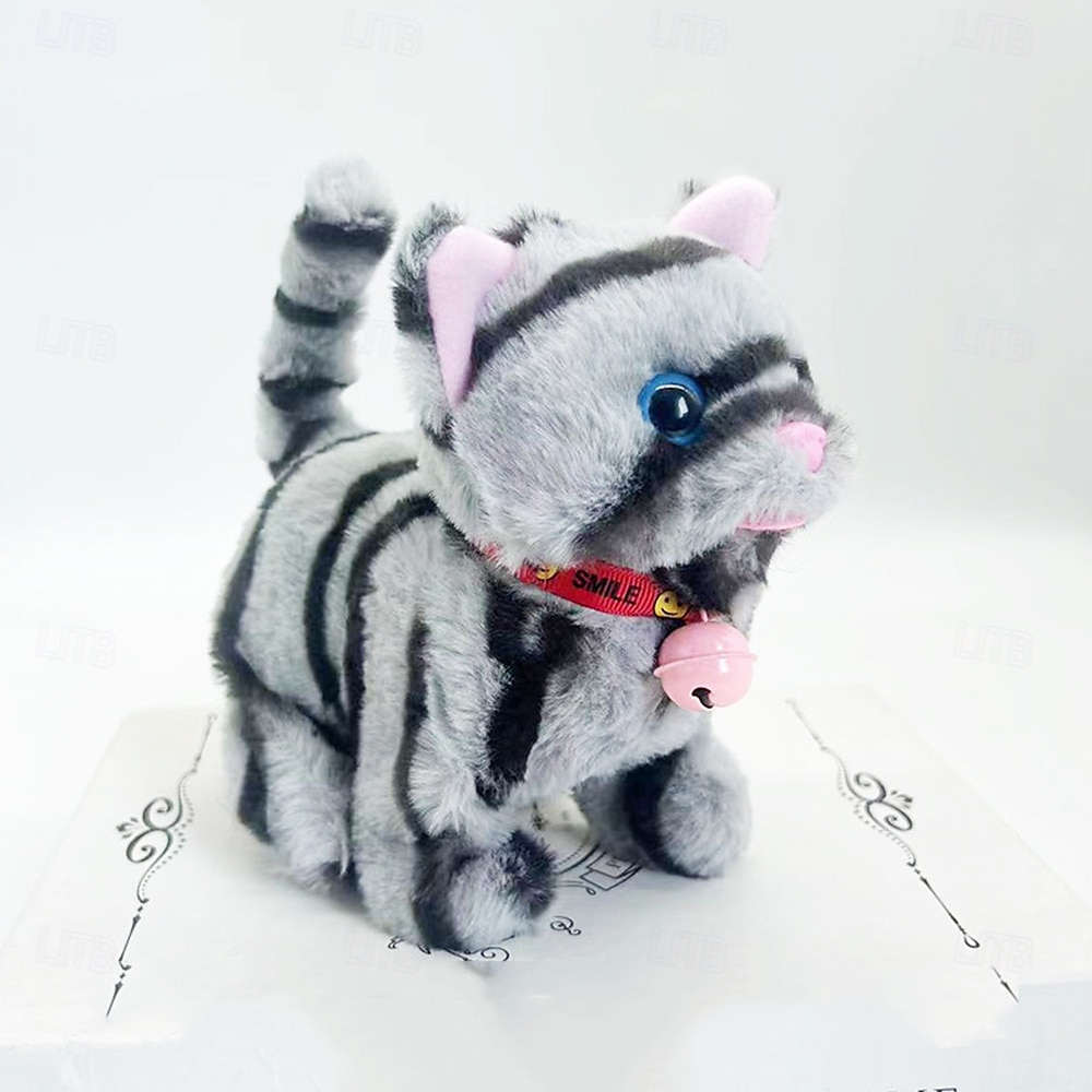 Plush Cat Stuffed Animal Interactive Cat Robot Robotic Cat Barking Meow Kitten Touch Control Electronic Pet Robot Kitty Toy Animated Cat for Girl Baby Kid 2025 - $23.99 –P10