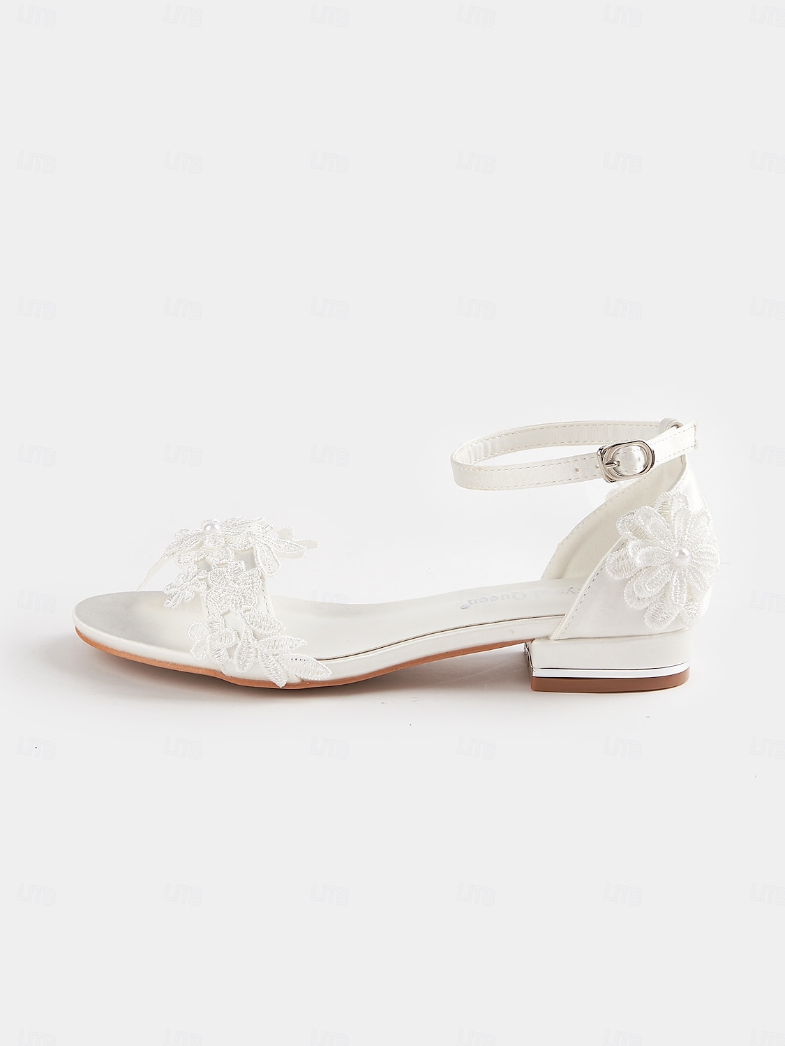 Witte kanten bruidssandalen voor dames – elegante bruidsschoenen voor bruiloften in de buitenlucht en op het strand 2025 - $42.99 –P2