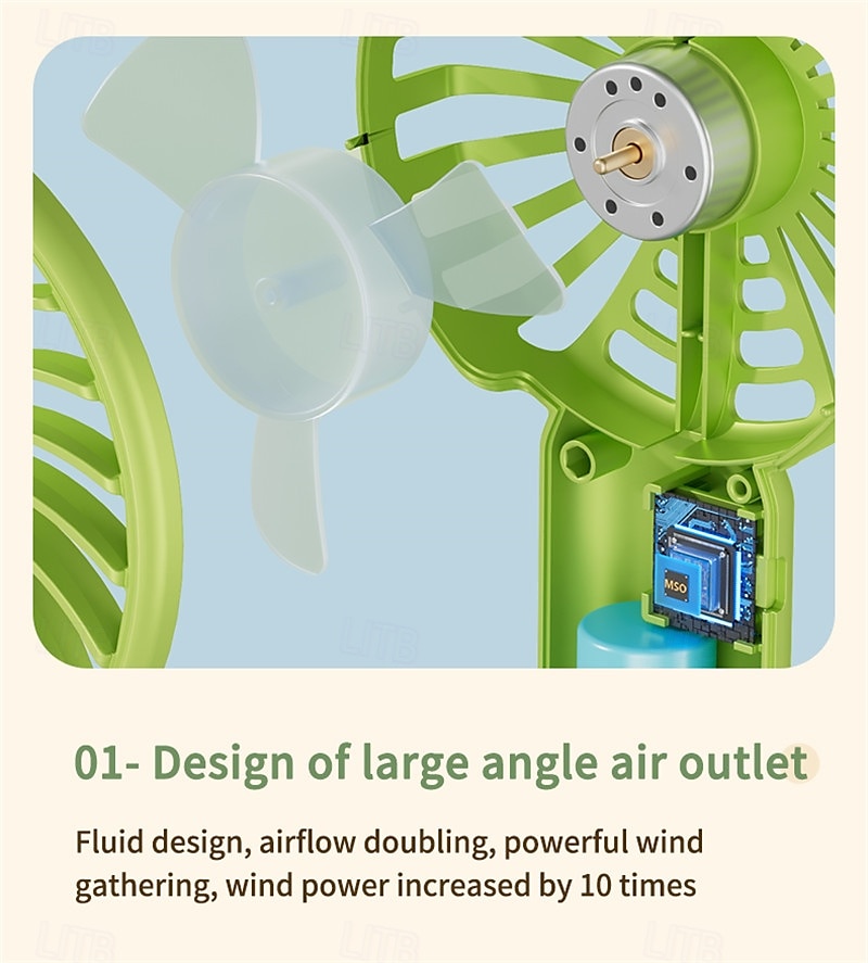 3-Speed Portable Cooling Fan – USB Rechargeable Handheld Electric Fan with 1200mAh Battery for Personal Use 2025 - $13.99 –P18