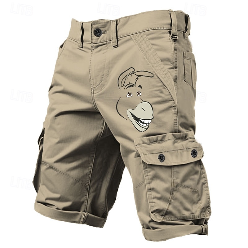 Hombre Animal Burro Gracioso Pantalón Corto Cargo pantalones cortos de trabajo Media cintura Clásico Casual Exterior Acampada y Senderismo Múltiples bolsillos Diseñador Ropa 2025 - $30.99 –P2