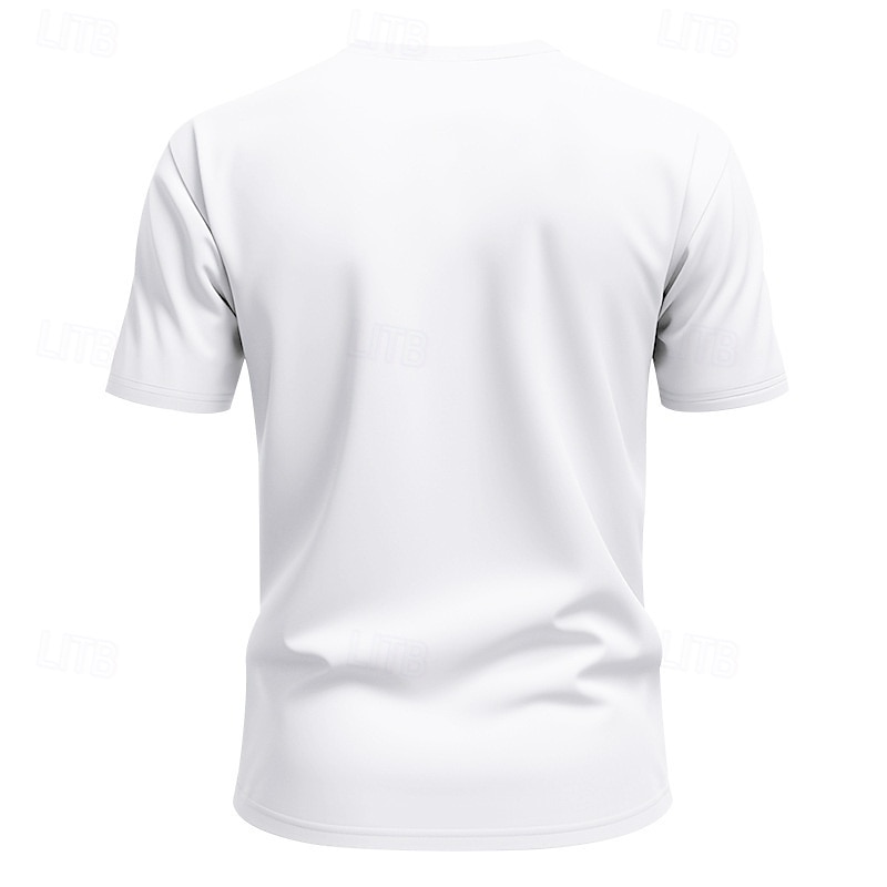 Men's Tee Short Sleeve Shirt Tee Top Short Sleeve Crewneck Spring &  Fall Solid / Plain Color Fashion Designer Quick Dry Vacation Street Going out Black White Red Top Tee for Men 2025 - $11.99 –P2