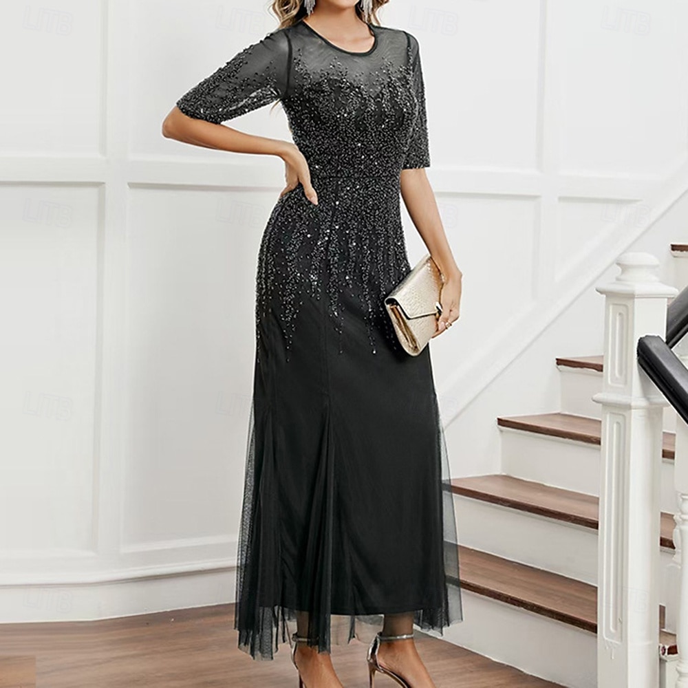Retro Vintage Goldene Zwanziger 1920er Flapper Kleid Kleid Weihnachtsfeier Kleid Der große Gatsby Pailletten Netz Kostüm Damen Karneval Maskerade Hochzeit Hochzeitsgast Junggesellinnenabschiedsparty 2025 - $77.99 –P1