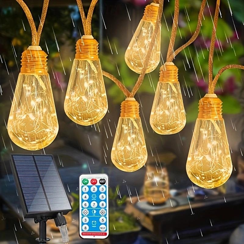 1 szt. zewnętrzny łańcuch świetlny z miedzianego drutu solarnego 8m-16 kulek bańka dziedziniec ogród balkon ogrodzenie balkon kemping namiot wesele festiwal impreza atmosfera dekoracja łańcuch 2025 - $31.99 –P4