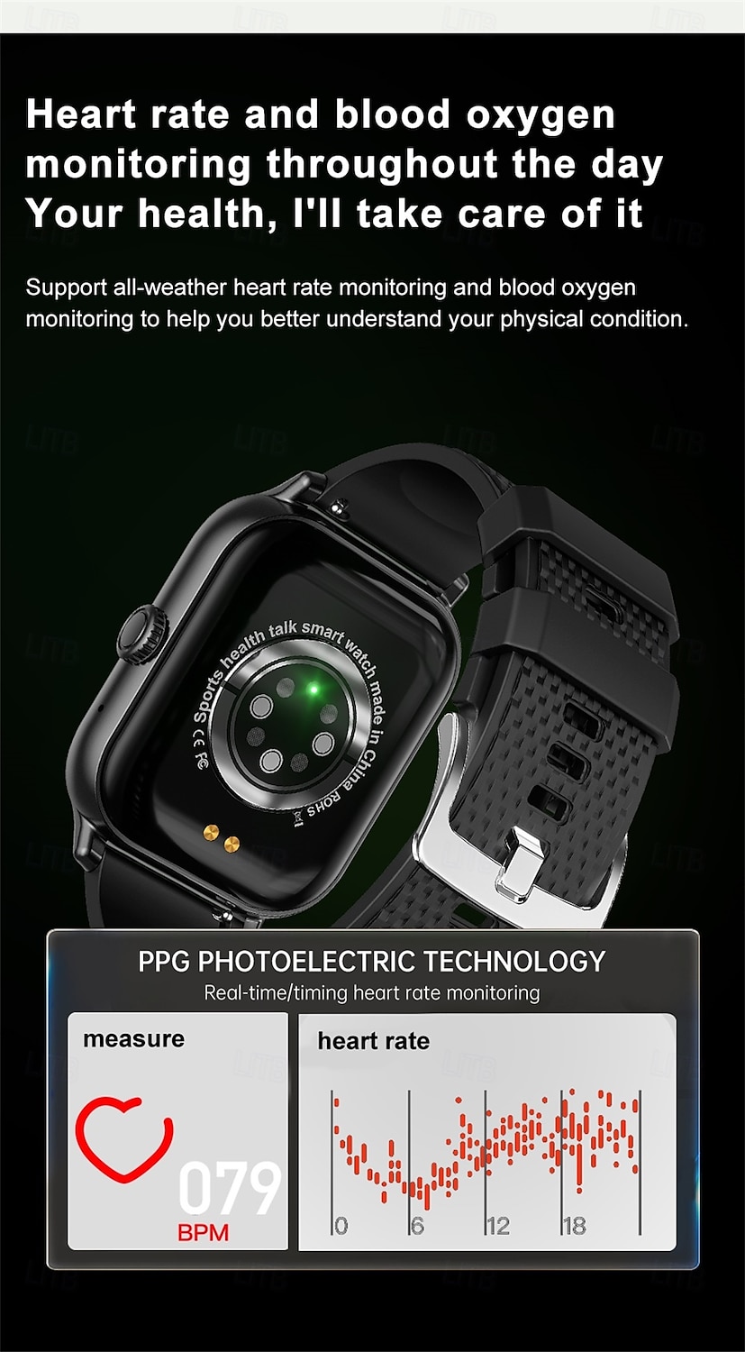696 F12 Smart Watch Monitor aktywności Fitness ECG PPG Bluetooth Przypomnienie o połączeniu Android iOS IP67 38mm 2.02 2025 - $48.99 –P8