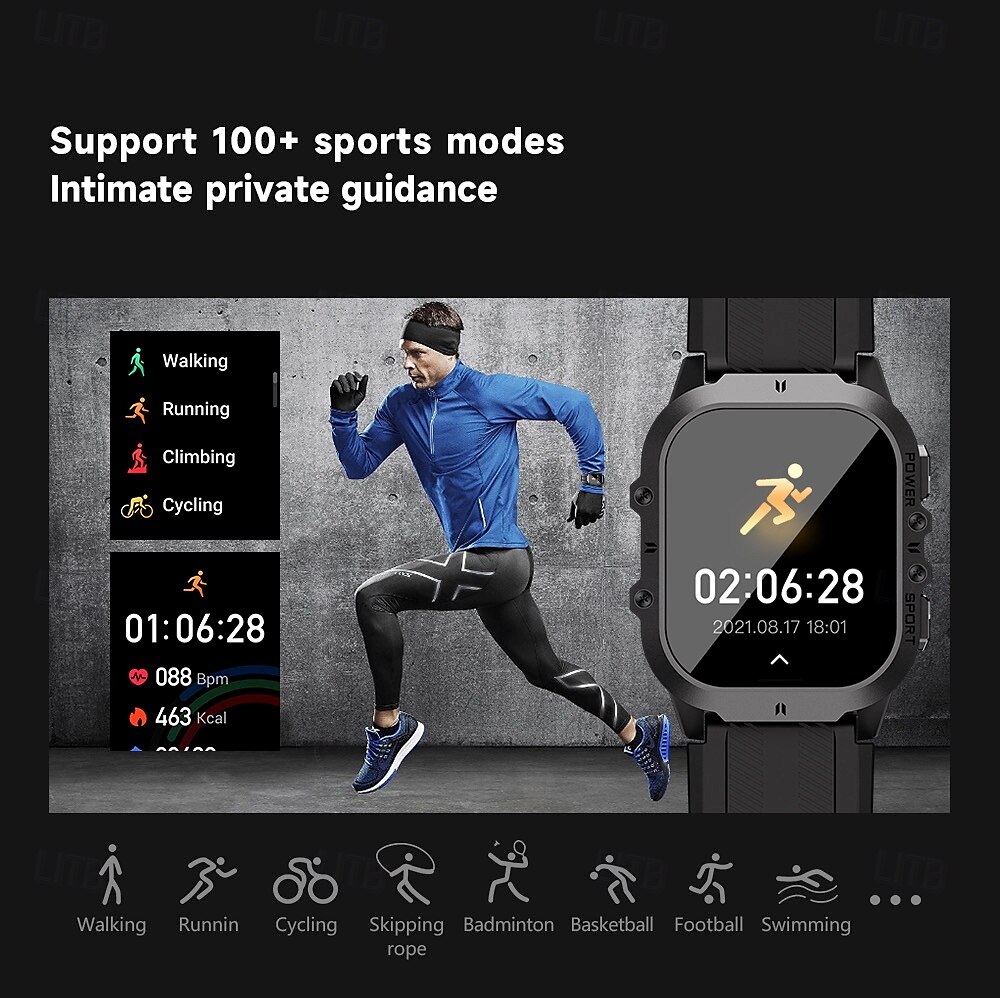 696 Smart Watch Fitness Tracker EKG PPG Bluetooth Samtalspåminnare Android iOS IP67 44mm 1.96 2025 - $64.99 –P7