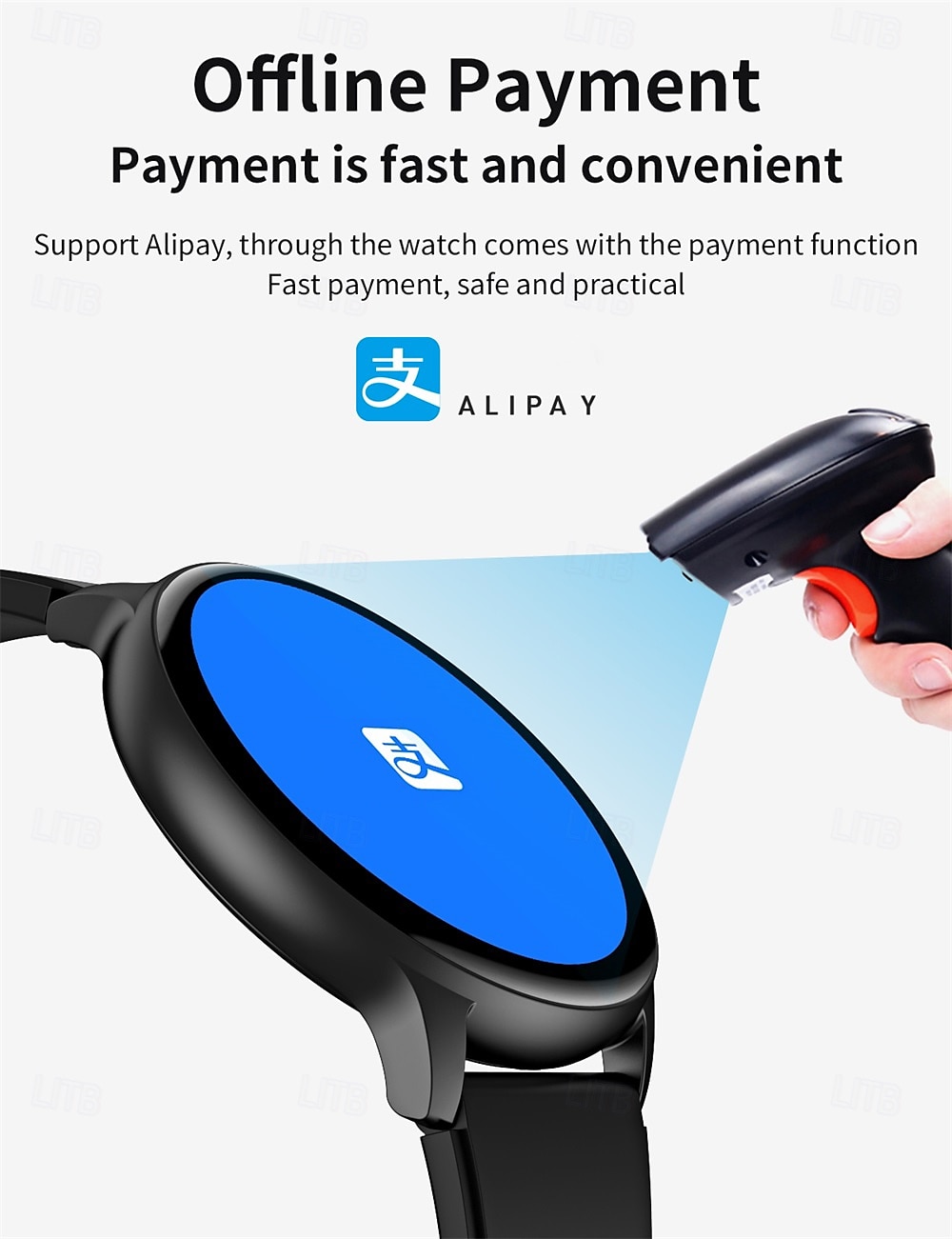 696 HDT6MAX Montre intelligente 1.63 pouce Smartwatch Montre Connectée Bluetooth ECG+PPG Podomètre Rappel d'appel Compatible avec Android iOS Femmes Hommes Appels Mains Libres Rappel de Message IP 67 de 2025 ? $39.99 –P11