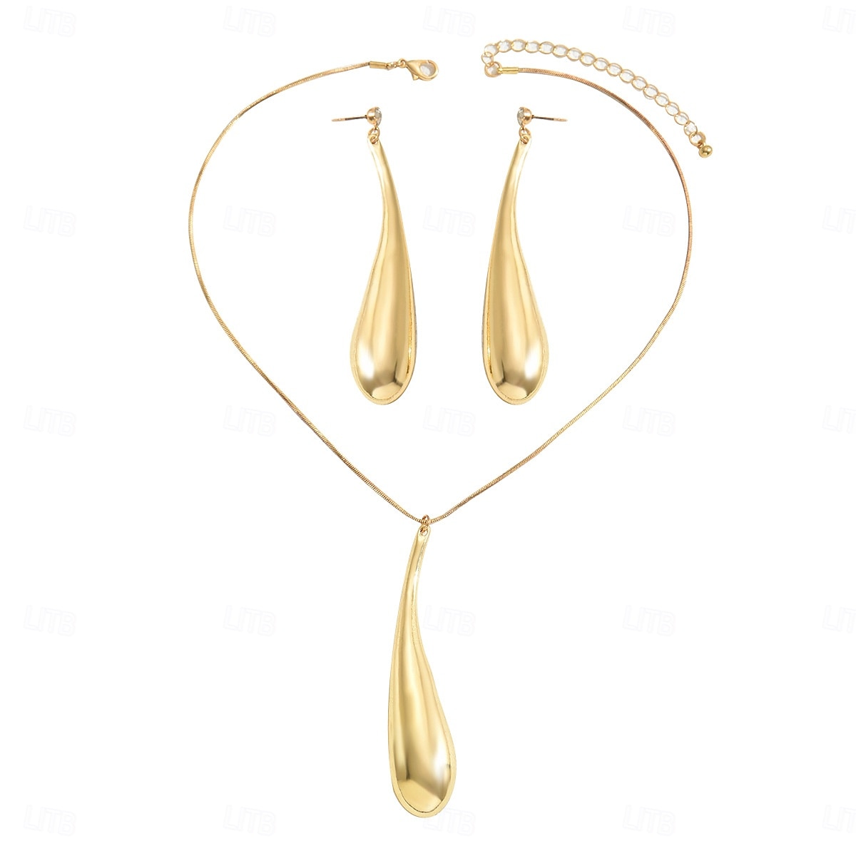 Set di gioielli 1 set Lega 1 collana Orecchini Per donna Di tendenza Parure di gioielli Per Feste Invitati del matrimonio del 2025 a $11.99 –P4