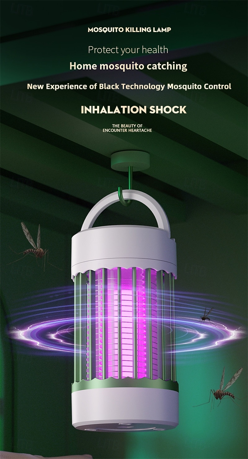 lampada elettrica antizanzare con luce viola, trappola per insetti da interno con modalità luce notturna, trappola per mosche e insetti per la casa del 2025 a $15.99 –P1