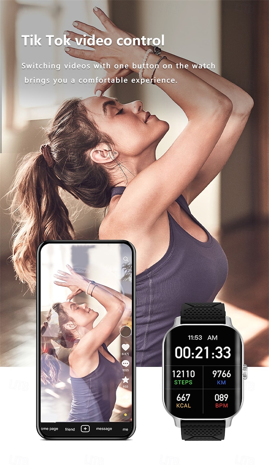 696 F12 Smart Watch Monitor aktywności Fitness ECG PPG Bluetooth Przypomnienie o połączeniu Android iOS IP67 38mm 2.02 2025 - $48.99 –P14
