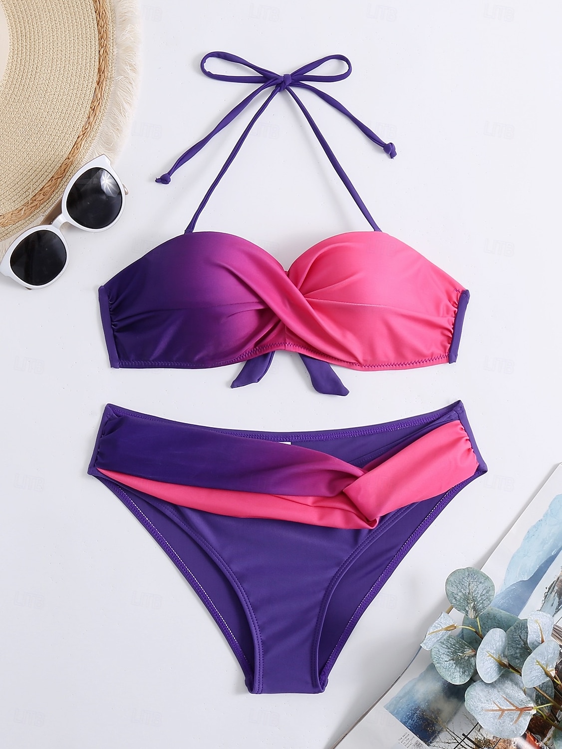 Femmes Maillots de Bain Bikini Monokini Coquin Maillot de bain Élégant Tenues de plage A Ombre Sans manches Maillots de bain de 2025 ? $22.99 –P1