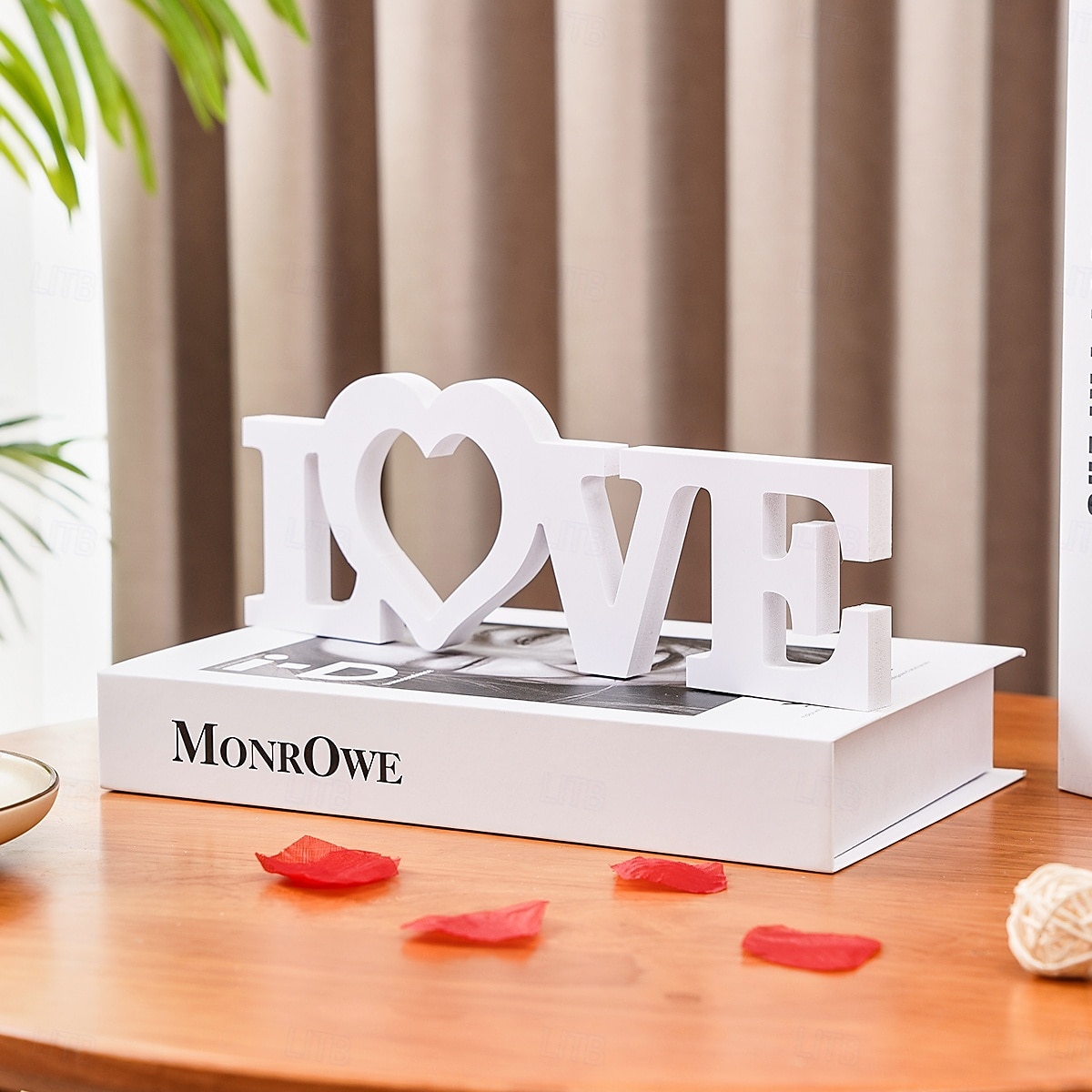 Белая буква «любовь» для украшения стола, отдельно стоящая вывеска из ПВХ, романтическое украшение на день святого Валентина, свадьбу, годовщину, теплое украшение для рабочего стола в помещении для 2026 - $9.99 –P3