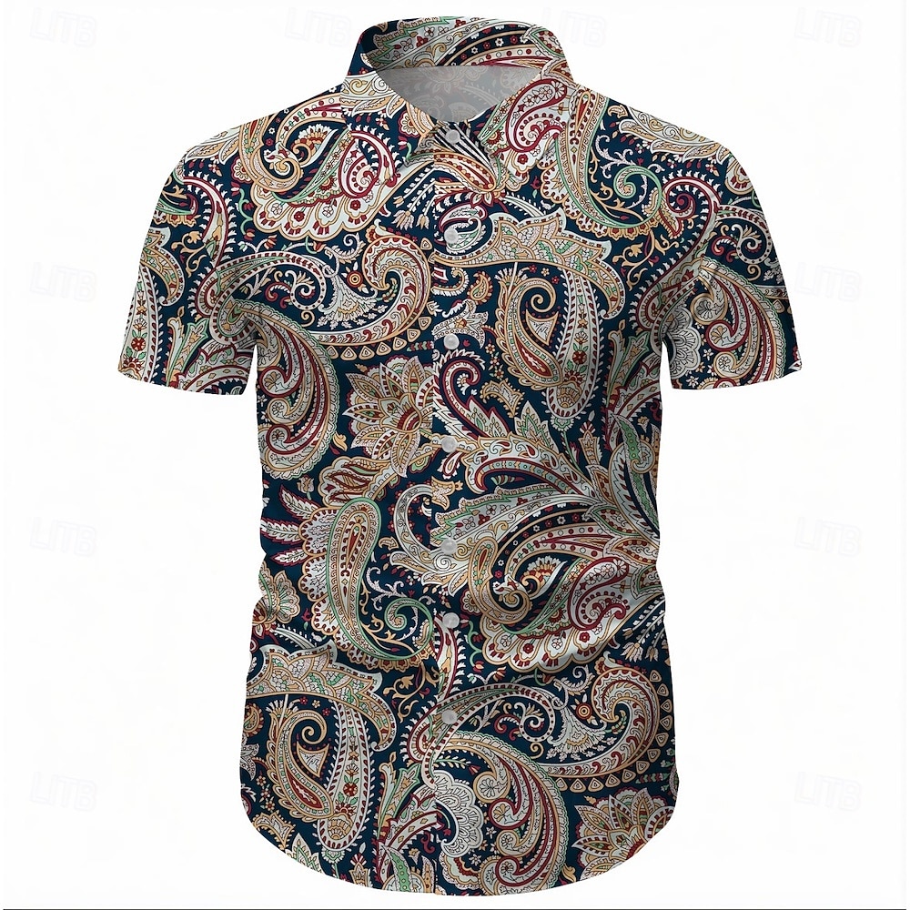 Retro 70. léta Tričko Aloha košile Hippie Disko Geleneksel Maškarní kostým Pánské Plesová maškaráda Dovolená Párty Pride Parade Dospělé Tričko 2025 - $17.99 –P2