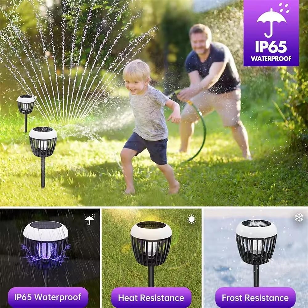 Светодиодные солнечные фонари, ловушка для насекомых, уличное освещение, сад, уличная перезаряжаемая лампа, уличное освещение, водонепроницаемая ловушка для комаров, устройство для отпугивания комаров 1 шт. 2025 - $27.99 –P7