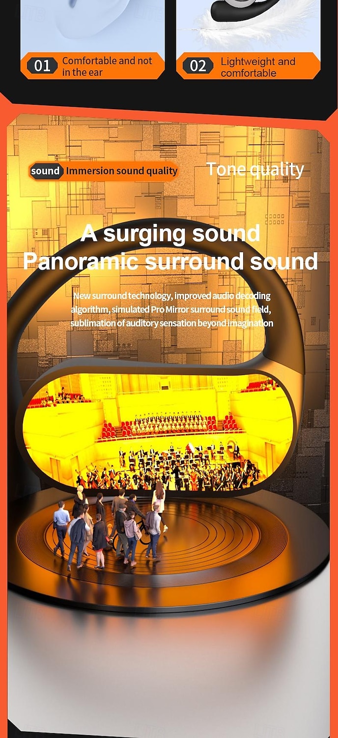 Bluetooth Headset Real Time Translation Headset Talking Music 144 Languages Translation Touch Headset AI Translation Headset Long Term Sports Noise Cancellation Waterproof LED Digital Display 2025 - $15.99 –P7