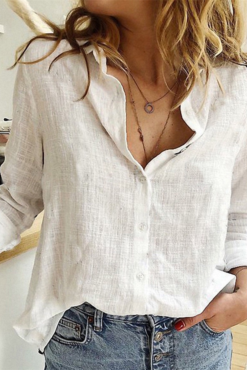 Femmes Chemise Chemises en coton et lin Boutonner Chemisier Uni Moderne Occasionnel manche longue Col de chemise Hauts Réguliers Quotidien Fête Sortir Boutons Noir Blanche Jaune Rose Claire Été de 2025 ? $21.99 –P1