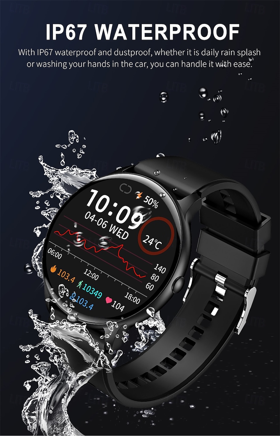 696 HDT6MAX Montre intelligente 1.63 pouce Smartwatch Montre Connectée Bluetooth ECG+PPG Podomètre Rappel d'appel Compatible avec Android iOS Femmes Hommes Appels Mains Libres Rappel de Message IP 67 de 2025 ? $39.99 –P12