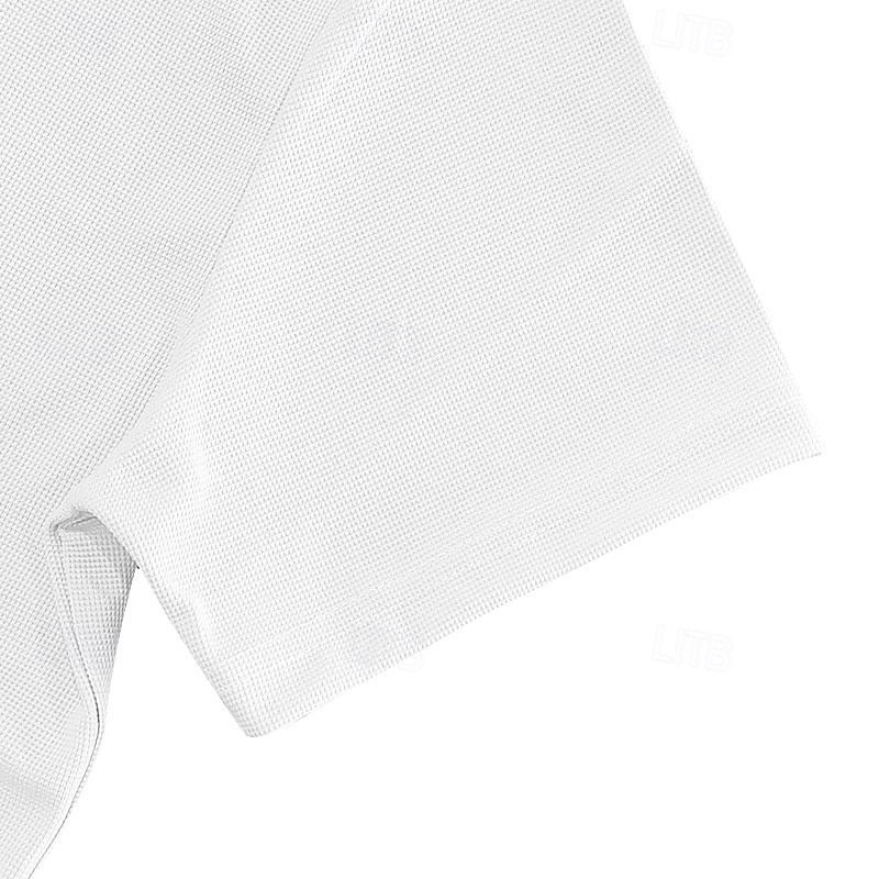 Per uomo Maglia da golf Polo Piqué Affari Casuale Bavero Manica Corta Moda Essenziale Tinta unica Testurizzato Bottoni Estate Primavera & Autunno Vestibilità regolare Marrone Scuro Bianco Grigio del 2025 a €16.99 –P9