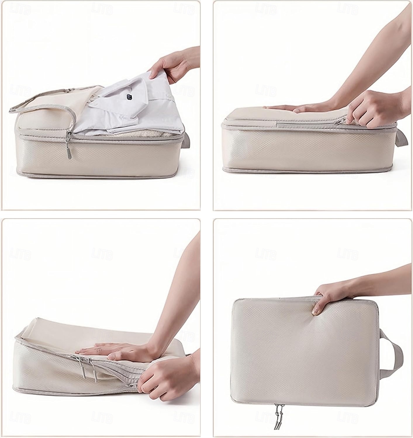 4-Piece Compression Packing Cubes Set for Travel, Luggage Storage and Organizer, Clothes, Toiletries, and Bag Organizer for Travel Essentials 2025 - $18.49 –P7