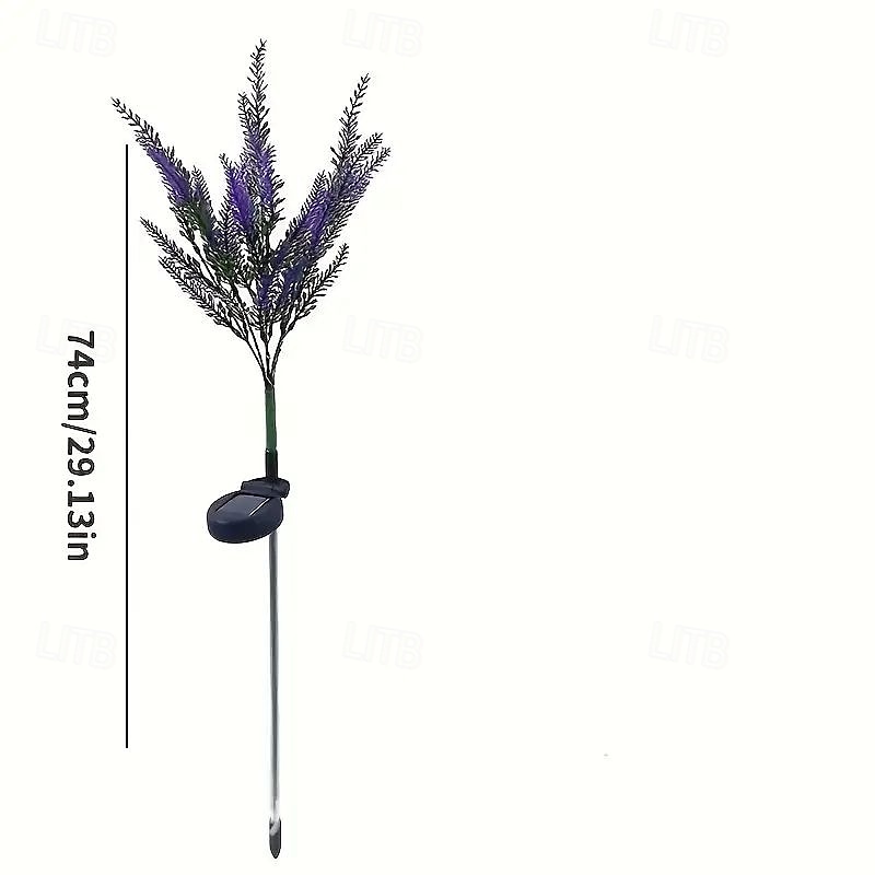 2 Pcs LED Solar Outdoor Lights Garden Light Lavender Simulation Plant Patio Lights Wedding Holiday Garden Walkway Villa Yard Landscape Atmosphere Lawn Light 2025 - $29.99 –P10