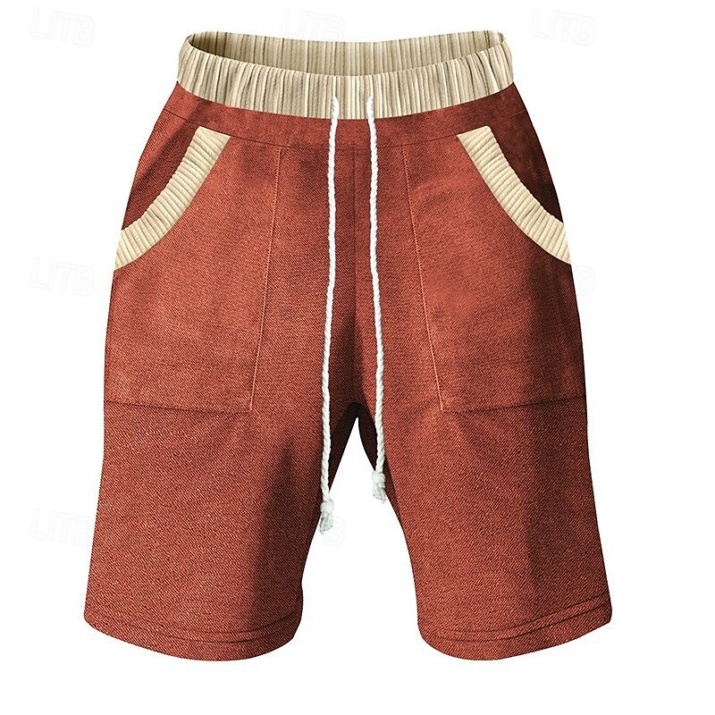 Herr Atletiska shorts Svett shorts Shorts Sommarshorts Ficka Snörning Elastisk midja Färgblock Komfort Andningsfunktion Kort Utomhus Sport Klassisk Ledigt Svart Blå 2025 - $20.99 –P6