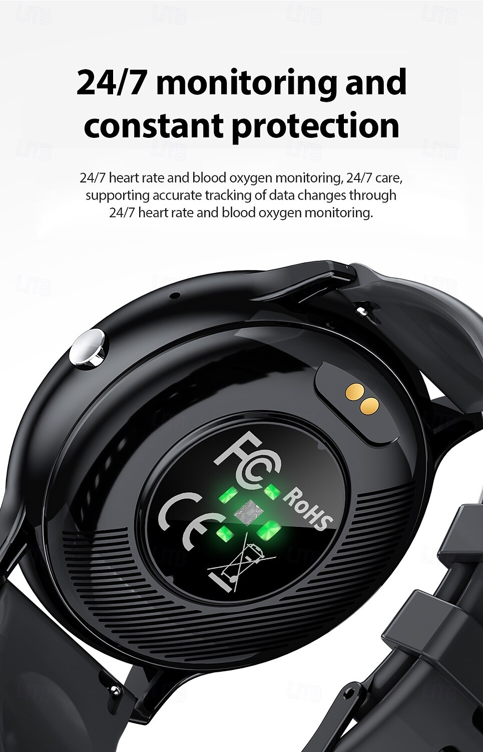 LIGE BW0905 Smart Watch Fitness Tracker Heart Rate Monitor Bluetooth Android iOS Waterproof 1.69" 2025 - $33.99 –P10
