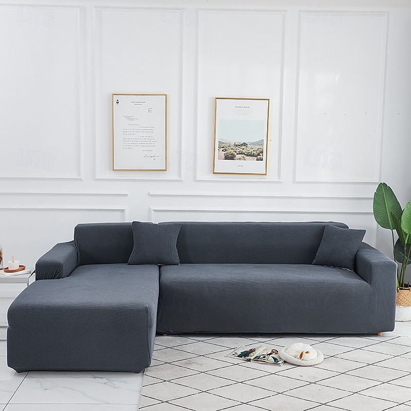 Elastic Jacquard Fabric Sofa Cover Stretch Couch Cover Sectional L Shape Sofa Slipcover Corner Case for Living Room 1/2/3/4 Seat 2025 - $31.99 –P15