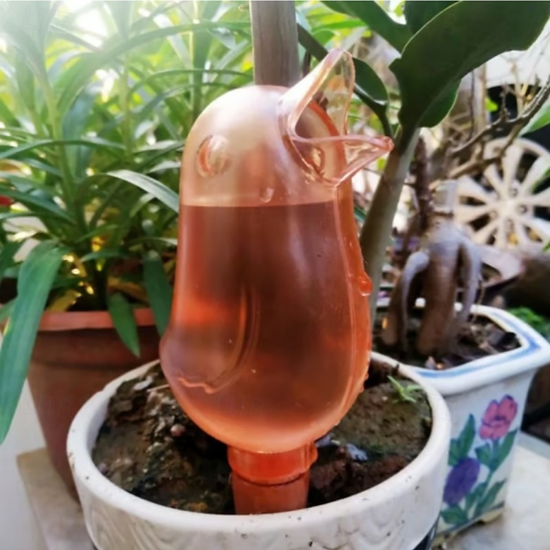 2025年 小鳥用の自動給水機、多機能な怠け者の植物、鉢植えの植物に水をやる滴下装置、家庭菜園の灌漑用水浸透装置  コレクション – $15.49 –P2