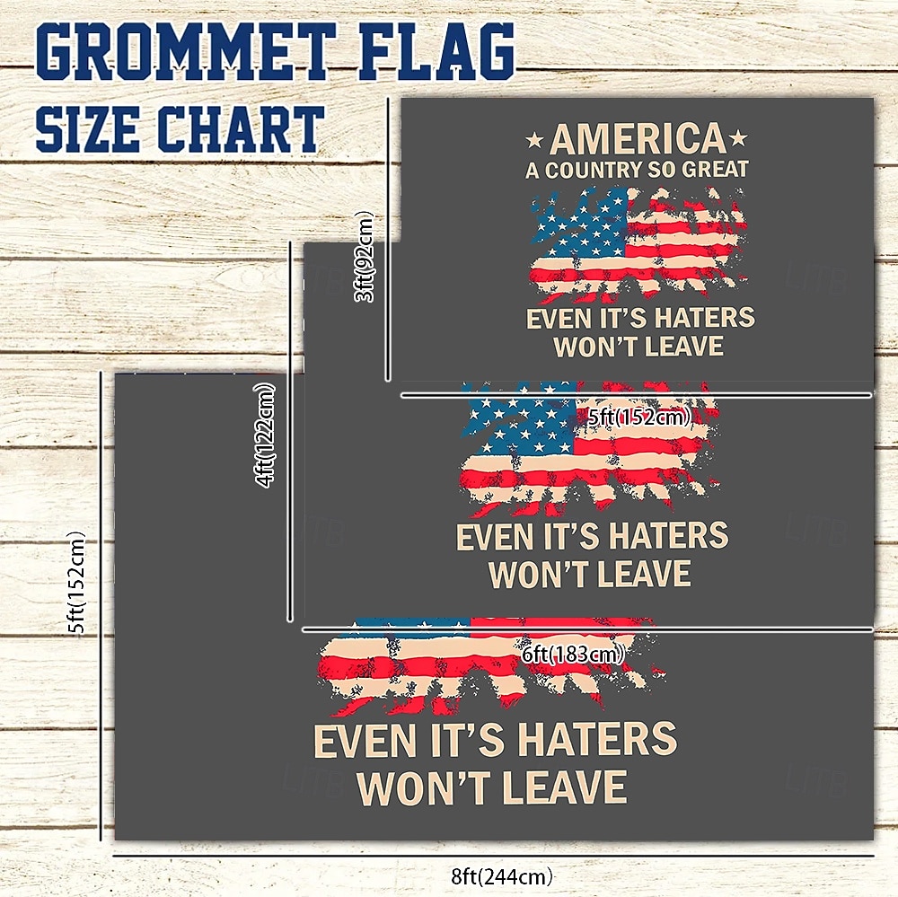 Steag patriotic 4 iulie Exterior Interior cu gromete Ziua Independenței Decoruri pentru curte și grădină americană Banner semn de sărbătoare 2025 - $10.49 –P6