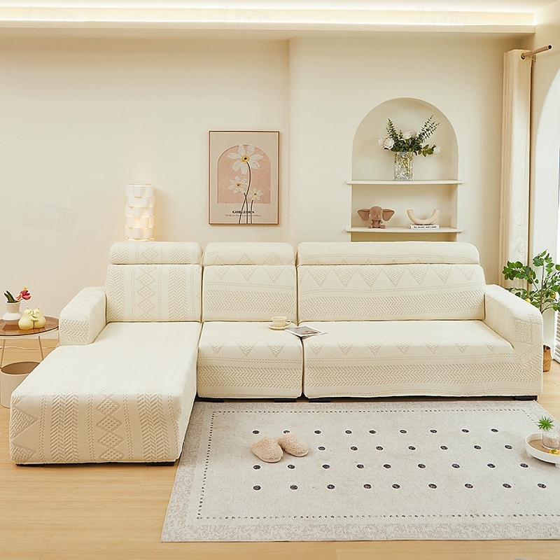 Elastic Jacquard Fabric Sofa Cover Stretch Couch Cover Sectional L Shape Sofa Slipcover Corner Case for Living Room 1/2/3/4 Seat 2025 - $40.99 –P11