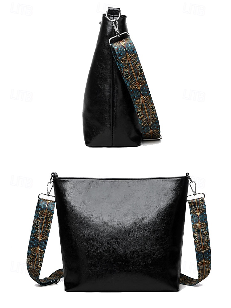 Women's Vintage Elephant Embossed Shoulder Bag – Boho Faux Leather Crossbody Purse with Adjustable Strap, Casual Travel & Everyday Handbag 2025 - $18.99 –P6
