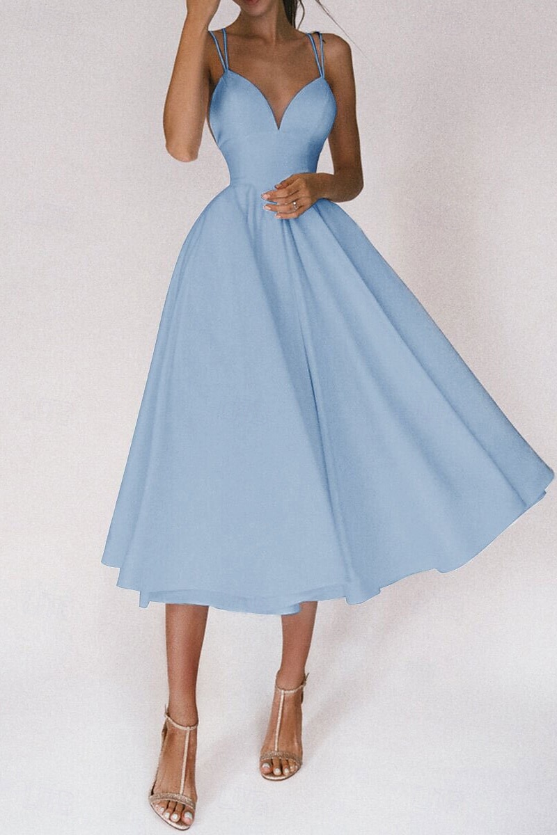 Per donna Abito Midi Abito Bianco Abito da laurea Abito Sottoveste Moda Compleanno Laurea Uscire Vestibilità regolare Semplice Senza Maniche Spalline sottili Nero Bianco Rosso Verde Estate del 2025 a $32.99 –P11