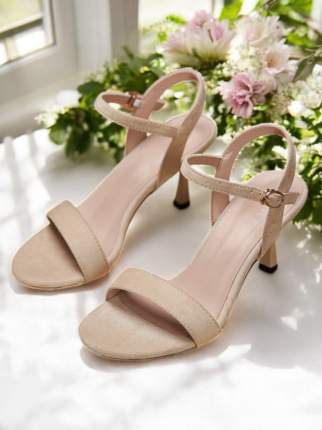 Escarpins beiges à bride arrière pour femme – élégantes sandales à bout ouvert pour les rendez-vous romantiques et les tenues estivales de 2025 ? $34.99 –P2