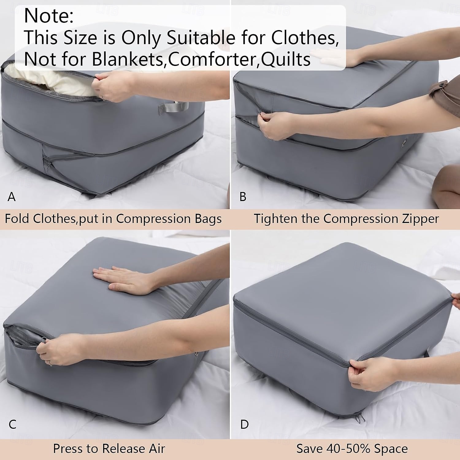 4 Pack Ultra Space Saving Self Compression Organizer Compression Bags for Storage,Ultra Space Saving Self Compression Organizer Bags,Sweater Organizer for Closet,Clothes Storage Bag 2025 - $22.99 –P4