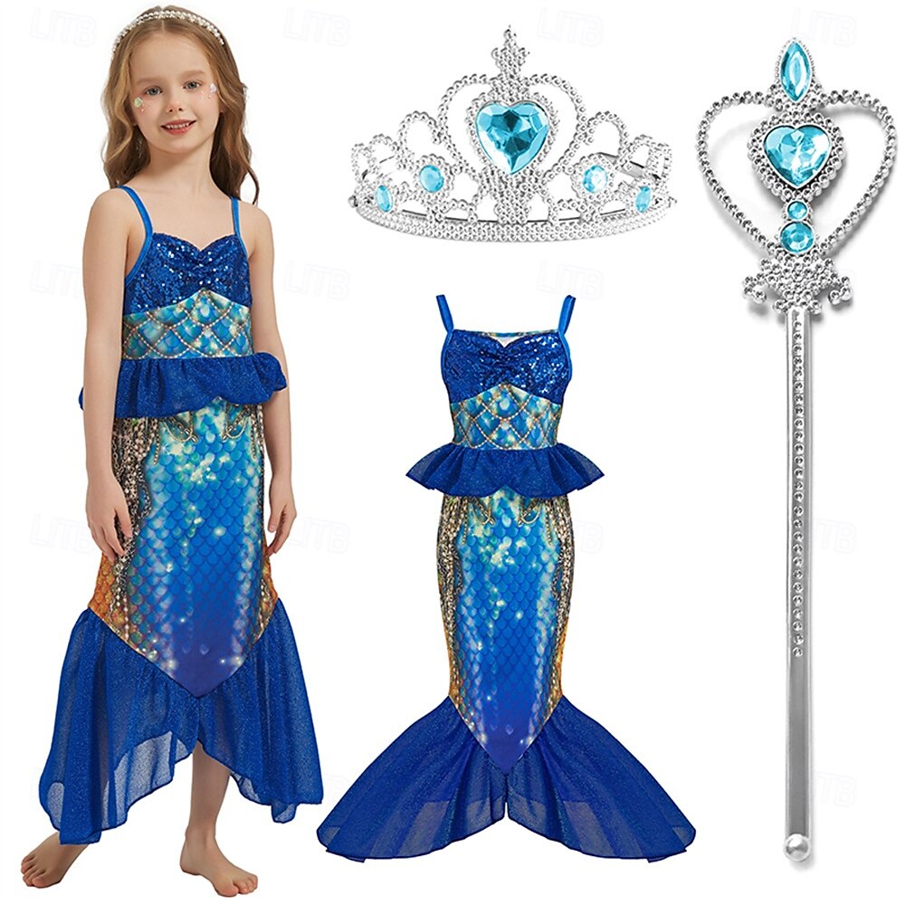 The Little Mermaid Little Mermaid Princess Mermaid Dress Theme Party Costume Cosplay Movie Cosplay for Girls' Kid's Carnival Masquerade Party Holiday 2025 - $30.99 –P3