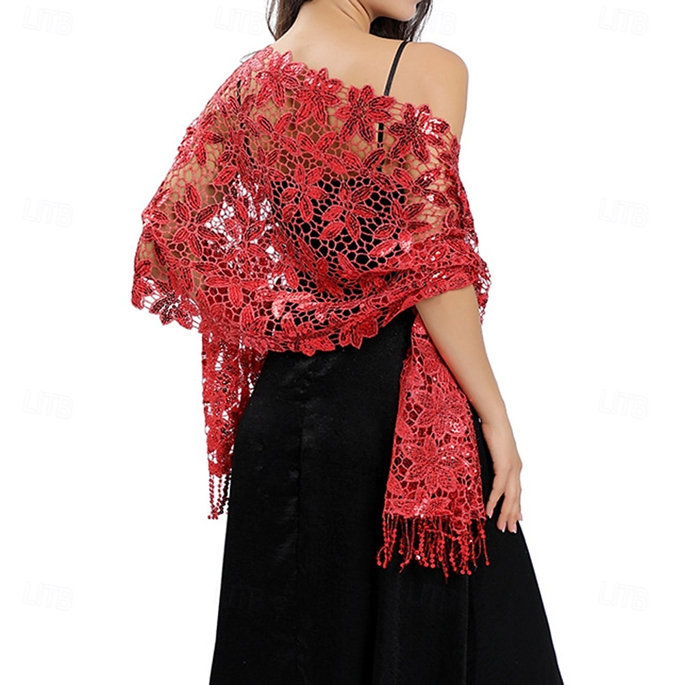Écharpe Femme Élégant Sans manches Polyester Boléros de Mariage Avec Gland Pour Soirée Printemps & Été de 2025 ? $13.99 –P5