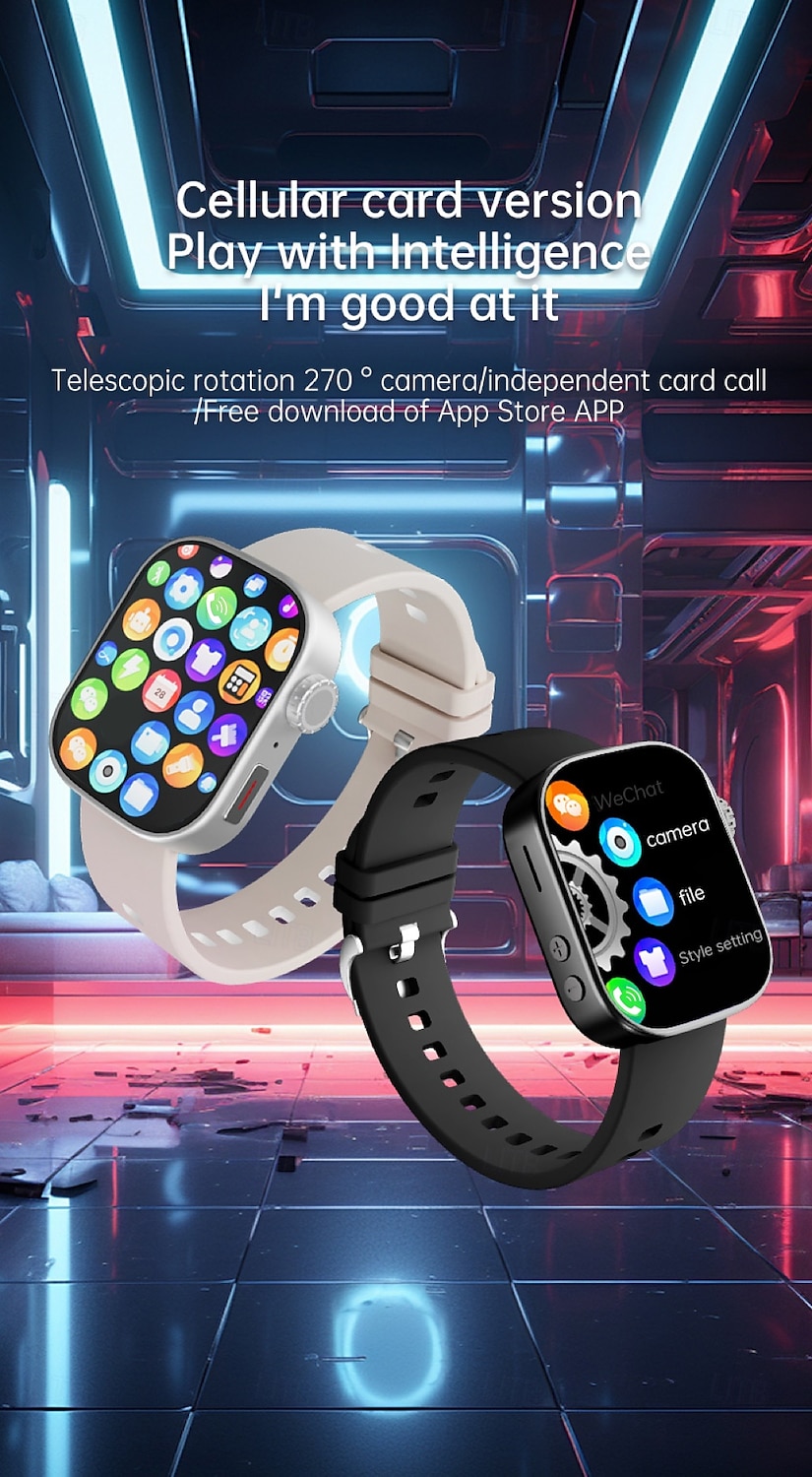 696 MS10 4G LTE Смарт-часы Телефон GPS Отслеживание сна Bluetooth Android iOS 46mm 2,06 2025 - $108.99 –P1