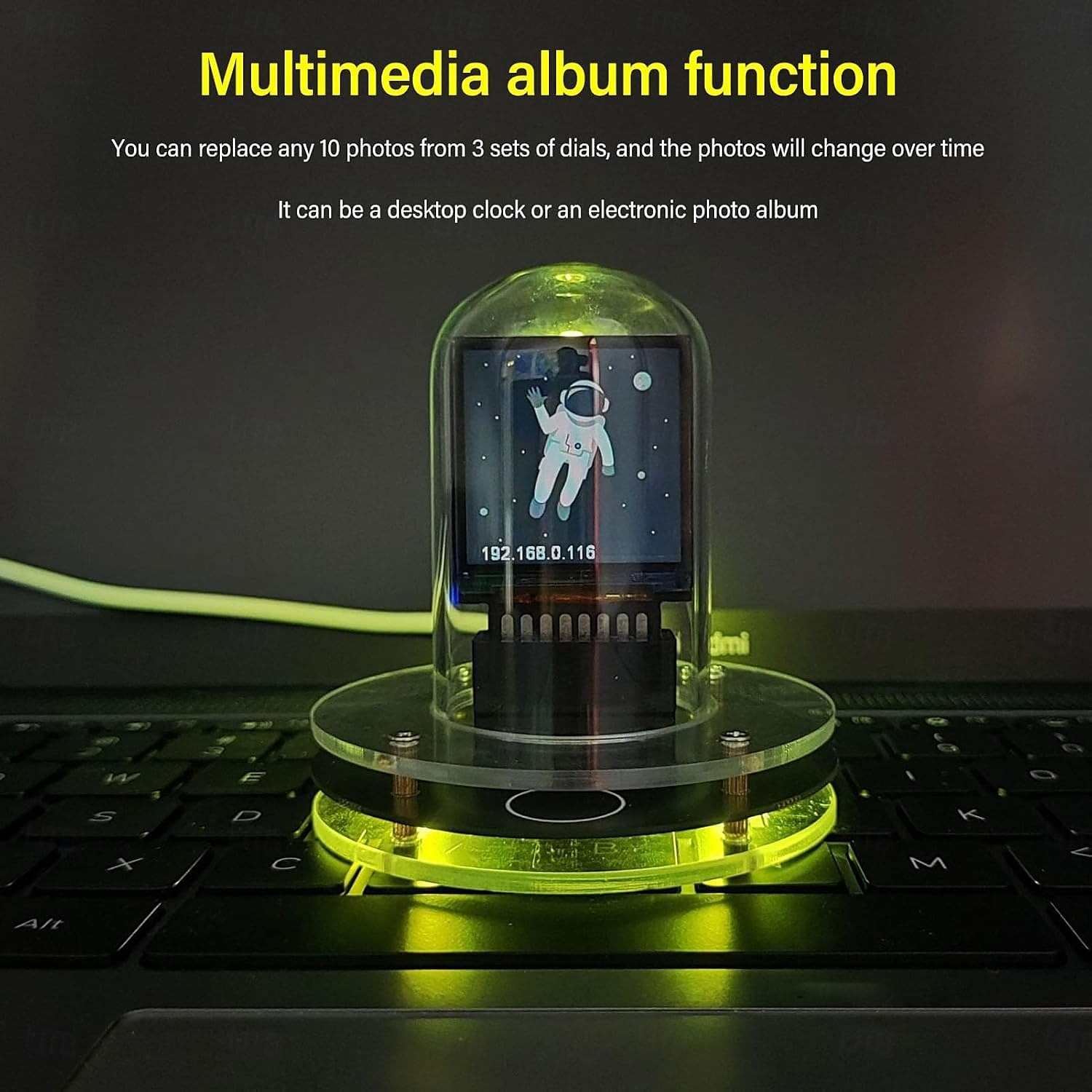 LED Night Lights WiFi-Synced Nixie Tube Clock 1.54 Inch LCD Screen Weather Display 12/24 Hour Electronic Touch to Switch Themes Clock RGB Digital Clock with Electronic Album Feature for Home Office 1PC 2025 - $53.99 –P4