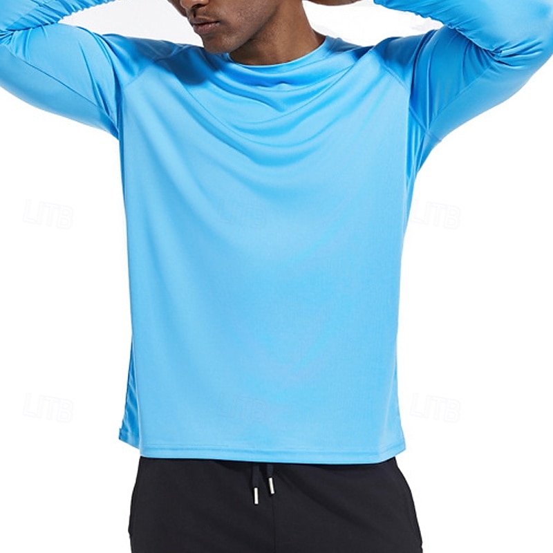 Per uomo Maglietta Camicia a Maniche Lunghe Manica Lunga Girocollo Estate Primavera Semplice Moda Designer Essenziale Classico Vacanza Streetwear Uscire Nero Bianco Azzurro cielo Maglietta Top per del 2025 a $14.99 –P2