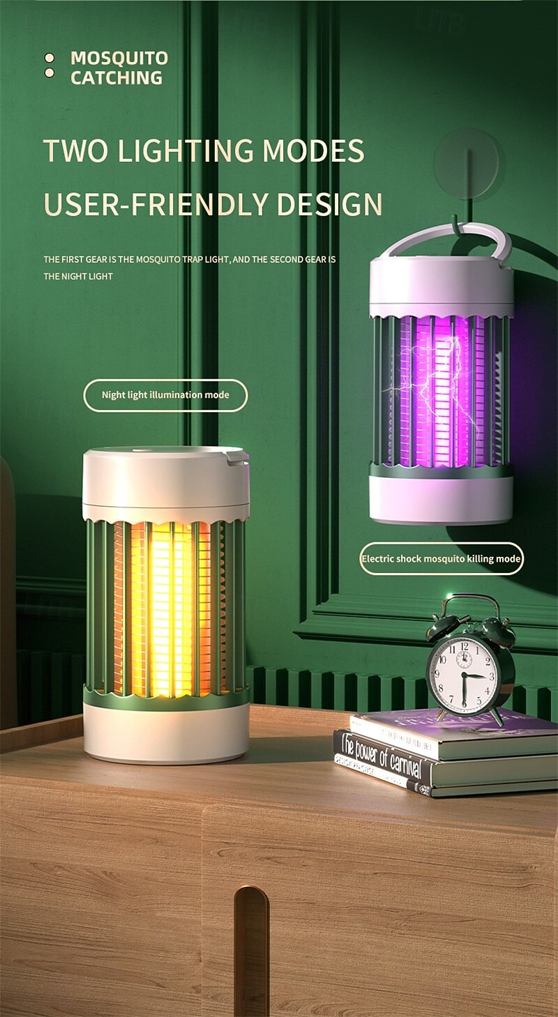 lampada elettrica antizanzare con luce viola, trappola per insetti da interno con modalità luce notturna, trappola per mosche e insetti per la casa del 2025 a $15.99 –P3
