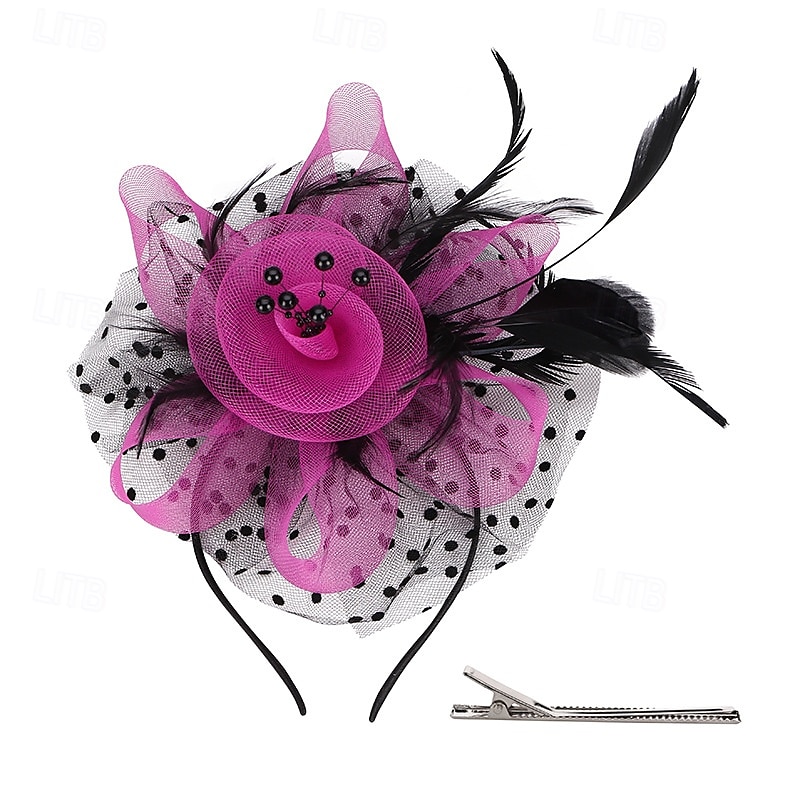 Peça para Cabeça Tule Penas Casamento Festa de Noite Elegante Casamento Com Penas Capacete Chapéu de 2025 por $12.99 –P14