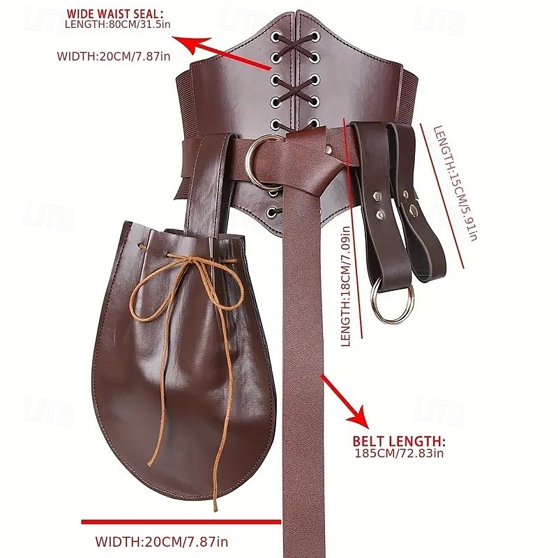 Retro / vintage Medieval Renascentist Curea în Talie Husă pentru curea Broasca sabie Pirat Viching elfică Pentru femei Viching Pirat Fantezie Halloween Carnaval Performanță Petrecere LARP Adulți 2025 - $27.99 –P2