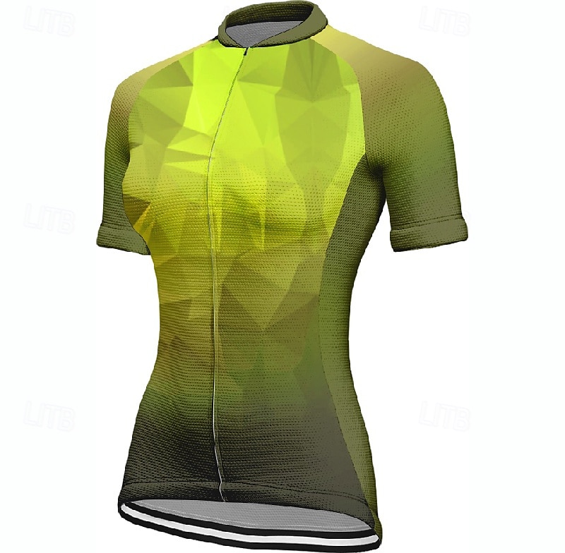 Femmes Maillot de cyclisme Géométrique Dégradé Manche Courte Cyclisme T-shirt Maillot avec 3 poches arrière VTT Vélo tout terrain Séchage Rapide Design Anatomique Évacuation de l'Humidité Respirant de 2025 ? $23.99 –P8