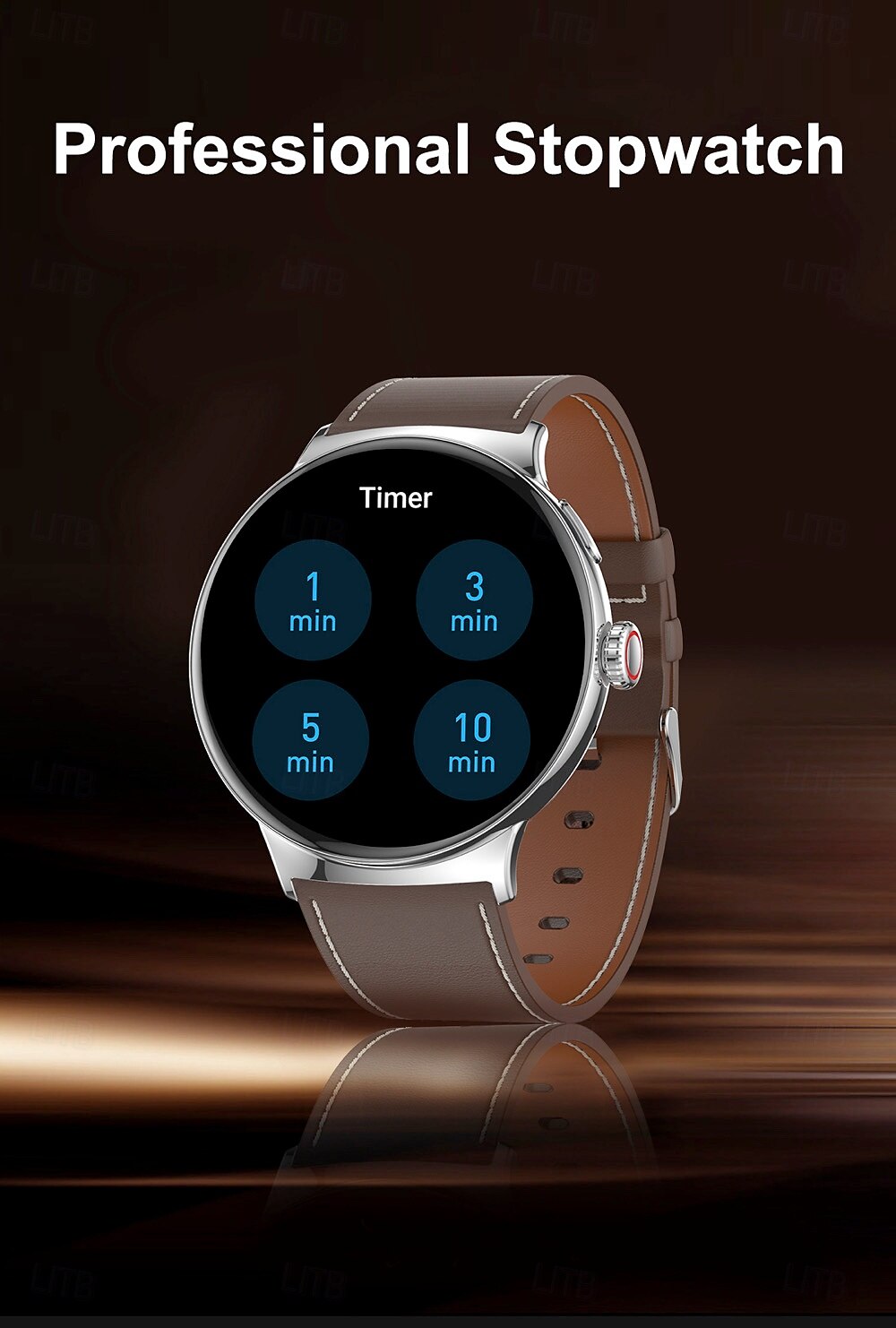696 LA99 Smartwatch 1.43 Zoll Smartwatch Fitnessuhr Bluetooth EKG + PPG Schrittzähler Anruferinnerung Kompatibel mit Android iOS Damen Herren Freisprechanrufe Nachrichtenerinnerung IP 67 46mm 2025 - $61.99 –P20