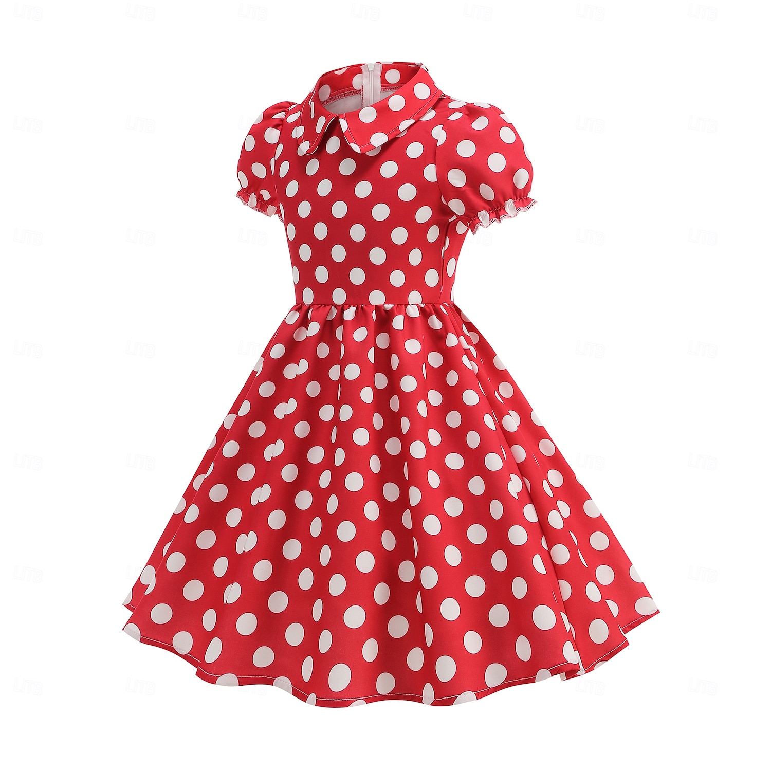 Retro / vintage Femtiotal Klänningar Swing klänning Prickiga Flickor Karnival Maskerad Dagliga kläder Möhippa Barn Klänning Hemkomstklänningar 2025 - $26.99 –P7